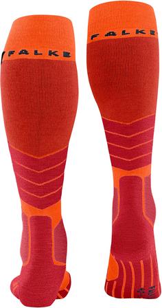 Rückansicht von Falke SK2 INTERMEDIATE Skisocken Herren flash orange