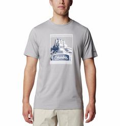 Rückansicht von Columbia CSC Seasonal Logo T-Shirt Herren columbia grey hthr-arid trails