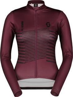 SCOTT RC Team Warm Fahrradtrikot Damen wild red