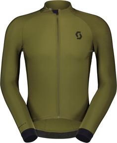 SCOTT Pro Warm Fahrradtrikot Herren fir green