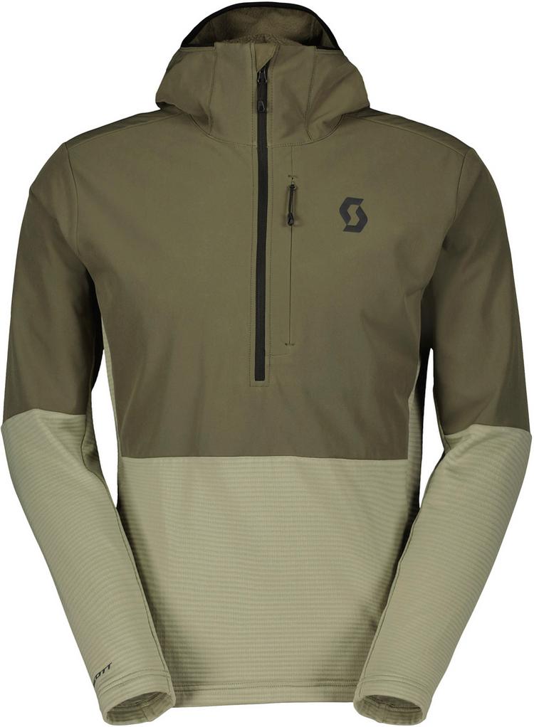 SCOTT SCOTT Defined Tech Hybrid Fleeceshirt Herren - douglas green-dust grey - 0 | SportScheck
