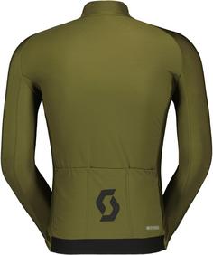 Rückansicht von SCOTT Pro Warm Fahrradtrikot Herren fir green