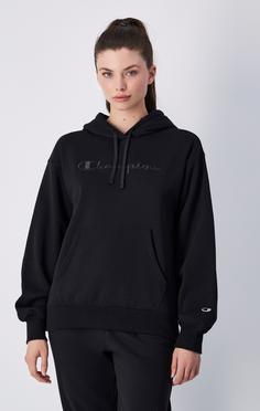 Rückansicht von CHAMPION Legacy Hoodie Damen black beauty