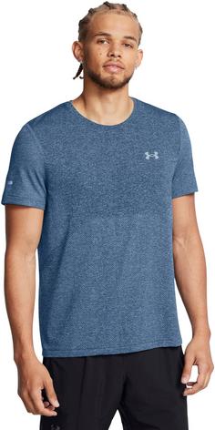 Rückansicht von Under Armour SEAMLESS STRIDE Funktionsshirt Herren horizon blue reflective