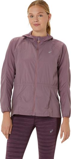 Rückansicht von ASICS ROAD Laufjacke Damen dusty mauve