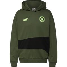 PUMA Borussia Dortmund Hoodie Herren myrtle-yellow alert