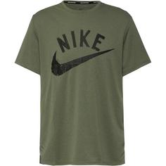 Nike MILER SWOOSH Funktionsshirt Herren dark stucco-cargo khaki-htr-black