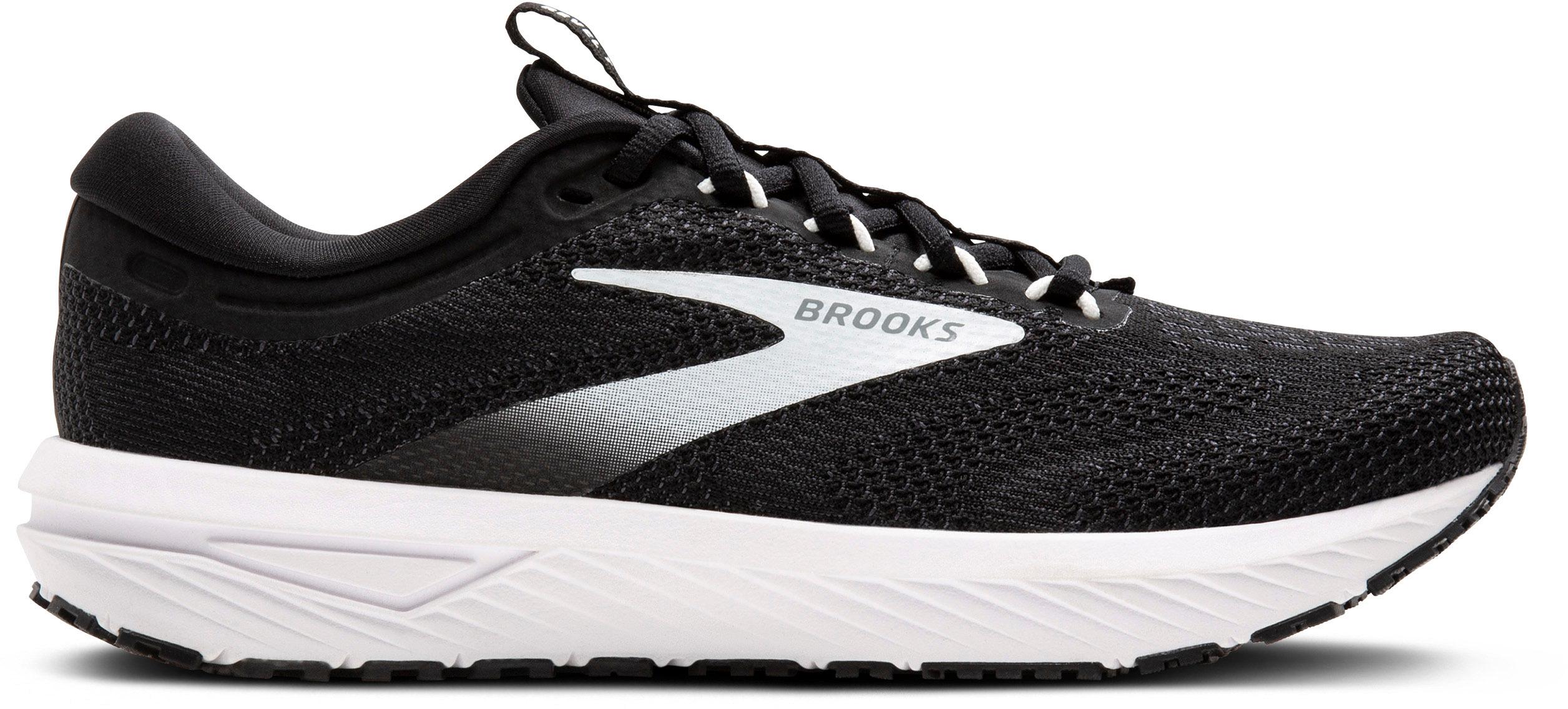 Black and white brooks running shoes online