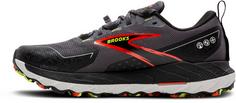 Rückansicht von Brooks GTX Cascadia 18 GTX Trailrunning Schuhe Herren blackened pearl-black-tomato