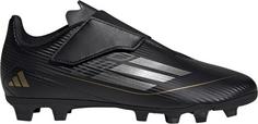 adidas F50 CLUB VEL FxG J Fußballschuhe Kinder core black-iron met-gold met