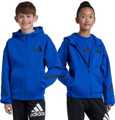 Rückansicht von adidas ZNE Sweatjacke Kinder team royal blue-black