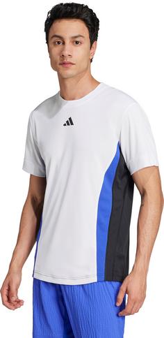 Rückansicht von adidas FLFT PRO Tennisshirt Herren white-lucblu-black