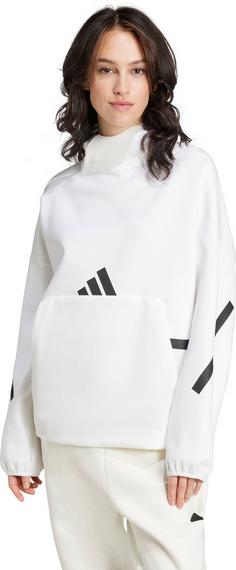 Rückansicht von adidas ZNE Hoodie Damen white