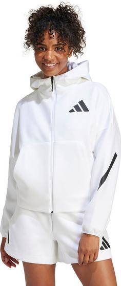 Rückansicht von adidas ZNE Trainingsjacke Damen white