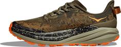 Rückansicht von HOKA Speedgoat 6 Trailrunning Schuhe Herren antique olive-squash