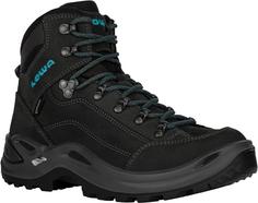 Lowa GTX Renegade Mid Wanderschuhe Damen asphalt-türkis