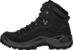 Rückansicht von Lowa GTX Renegade Mid Wanderschuhe Damen asphalt-türkis