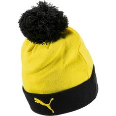 Rückansicht von PUMA Borussia Dortmund Beanie faster yellow-puma black