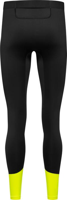 Rückansicht von GOREWEAR Concurve Thermo Lauftights Herren black-neon yellow