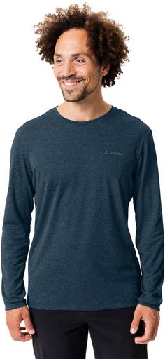 Rückansicht von VAUDE Essential Langarmshirt Herren dark sea uni