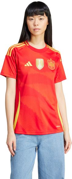 Rückansicht von adidas Spanien EM24 Heim Fußballtrikot Damen better scarlet