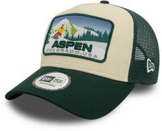 New Era Trucker Ski Cap dark green-stone