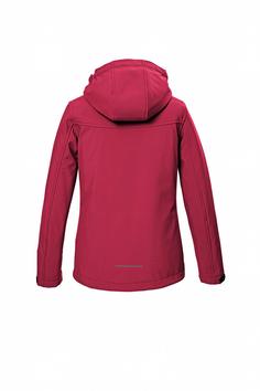 Rückansicht von KILLTEC KOW 349 Softshelljacke Kinder dunkel himbeere