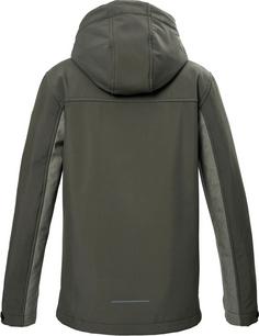 Rückansicht von KILLTEC KOW 367 Softshelljacke Kinder dark moss