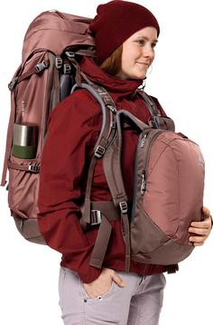 Rückansicht von Deuter Voyager 60-10 SL Trekkingrucksack Damen caspia-raisin