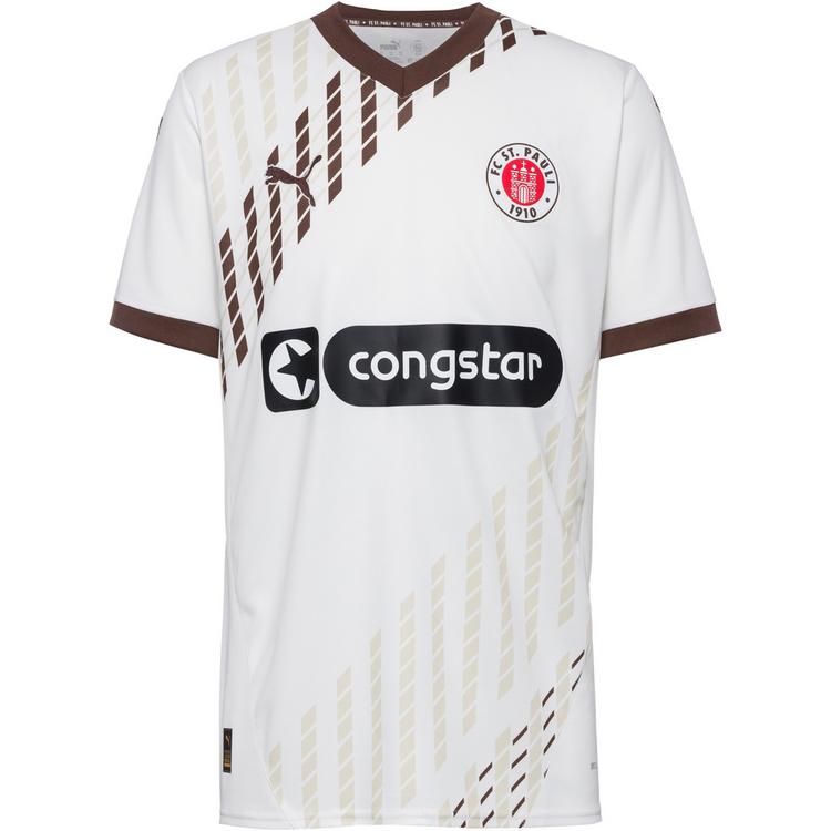 PUMA PUMA FC St. Pauli 24-25 Ausw&auml;rts Teamtrikot Herren - puma white-espresso brown - 0 | SportScheck