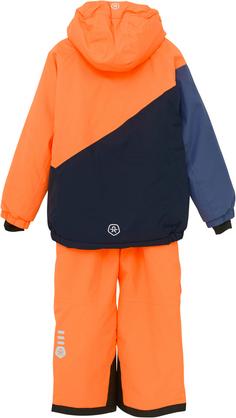 Rückansicht von COLORKIDS Colorblock Skianzug Kinder orange pop