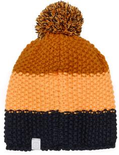 Rückansicht von COLORKIDS Colorblock Bommelm&uuml;tze Kinder orange pop