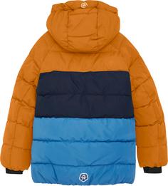 Rückansicht von COLORKIDS Colorblock Quilt Skijacke Kinder marmalade