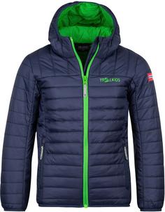 Trollkids Eikefjord Steppjacke Kinder navy-bright green