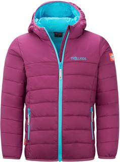 Trollkids Eikefjord Steppjacke Kinder bright berry-lagoon blue