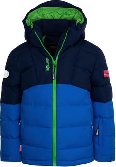 Trollkids Gryllefjord Steppjacke Kinder navy-medium blue-bright green