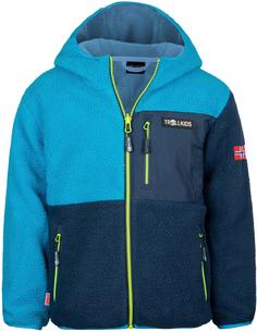 Trollkids Aurlandsfjord Fleecejacke Kinder vivid blue-night sky-cool lime