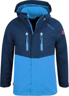 Rückansicht von Trollkids Bryggen Doppeljacke Kinder navy-medium blue