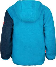 Rückansicht von Trollkids Aurlandsfjord Fleecejacke Kinder vivid blue-night sky-cool lime