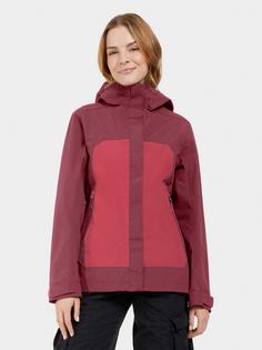 Rückansicht von Didriksons GRIT 3 Regenjacke Damen anemon red