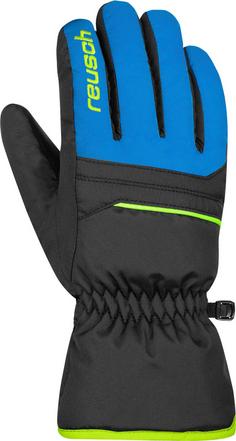 Rückansicht von Reusch Alan Junior Skihandschuhe Kinder black-brilliant blue-safety yellow