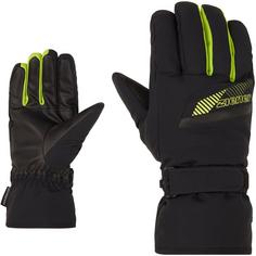 Ziener GORDANUS AS(R) Skihandschuhe Herren black-lime