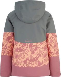 Rückansicht von Ziener AMAJA Skijacke Kinder rose blossom camo