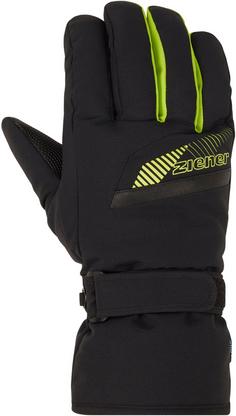 Rückansicht von Ziener GORDANUS AS(R) Skihandschuhe Herren black-lime