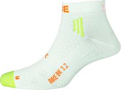 P.A.C. Reflectiv Fahrradsocken Damen neon yellow-white