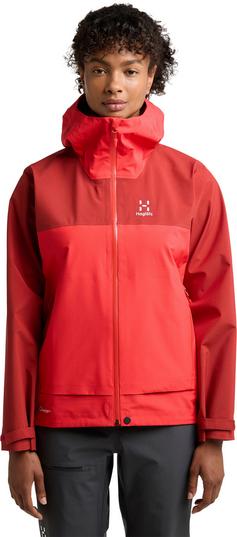 Rückansicht von Haglöfs Front Proof Hardshelljacke Damen poppy red-corrosion