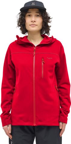 Rückansicht von Haglöfs Rosson Fleecejacke Damen bright red