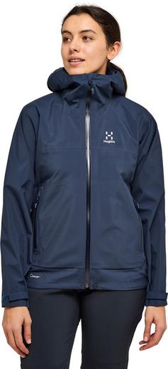 Rückansicht von Haglöfs Front Proof Hardshelljacke Damen tarn blue