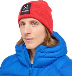 Rückansicht von Haglöfs Aze Beanie bright red