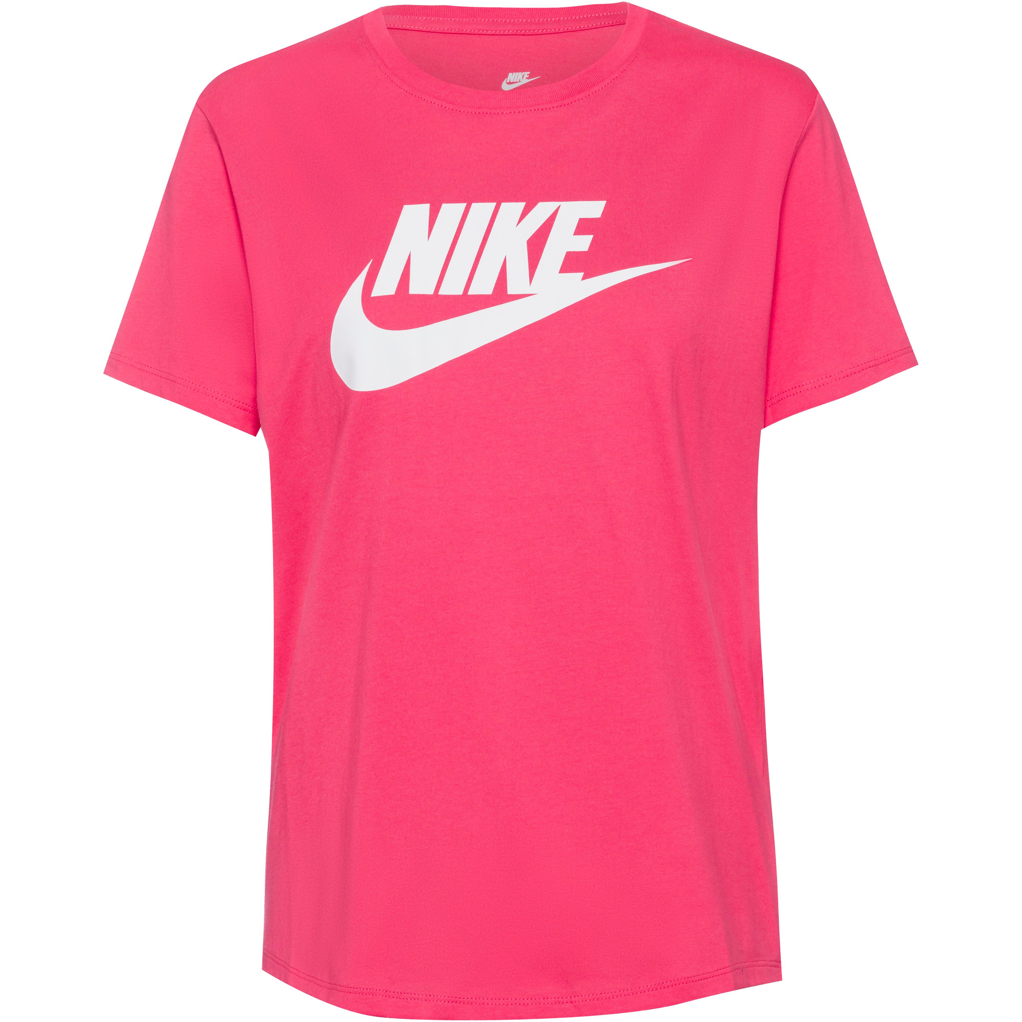 Nike Essential Icon Futura T Shirt Damen aster pink white im Online Shop von SportScheck kaufen